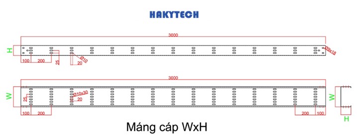 Bản vẽ máng cáp